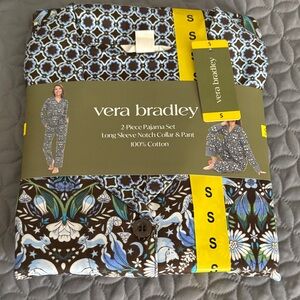 Vera Bradley Blue and Brown Floral Pajama Set